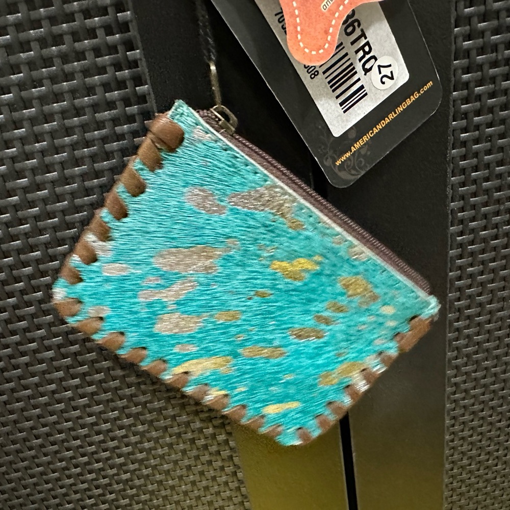 American Darling Turquoise and Brown Coin Purse
